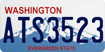 WA license plate ATS3523