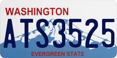 WA license plate ATS3525