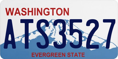 WA license plate ATS3527