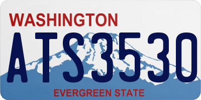 WA license plate ATS3530