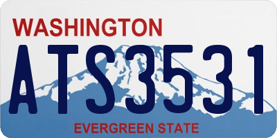 WA license plate ATS3531