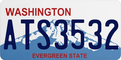 WA license plate ATS3532