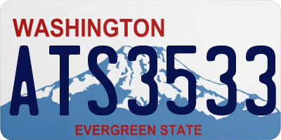 WA license plate ATS3533