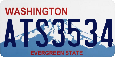 WA license plate ATS3534