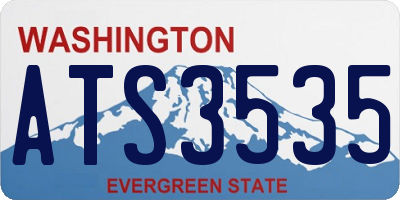 WA license plate ATS3535