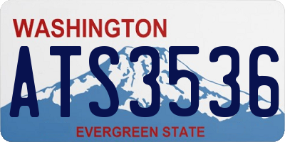 WA license plate ATS3536
