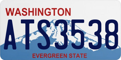 WA license plate ATS3538
