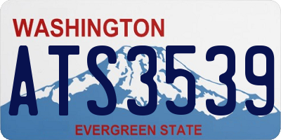 WA license plate ATS3539