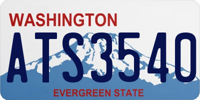 WA license plate ATS3540