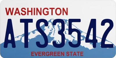 WA license plate ATS3542