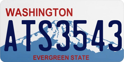 WA license plate ATS3543