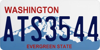 WA license plate ATS3544