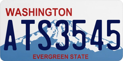 WA license plate ATS3545