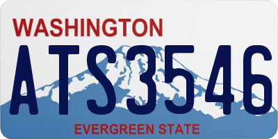 WA license plate ATS3546