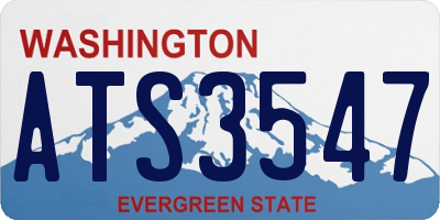 WA license plate ATS3547