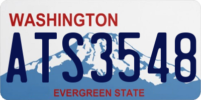 WA license plate ATS3548