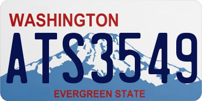 WA license plate ATS3549