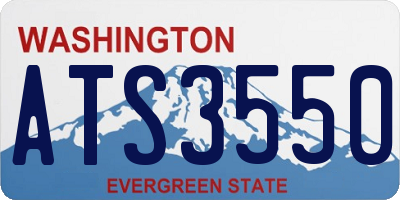 WA license plate ATS3550