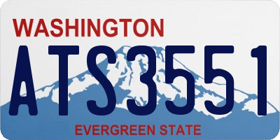 WA license plate ATS3551