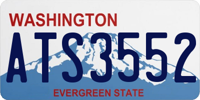 WA license plate ATS3552
