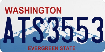 WA license plate ATS3553