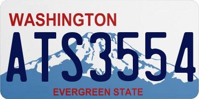 WA license plate ATS3554