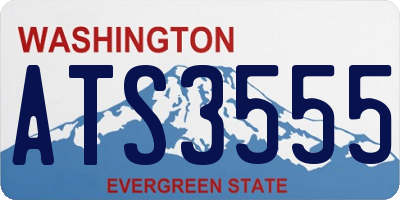 WA license plate ATS3555