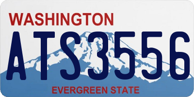 WA license plate ATS3556