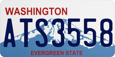 WA license plate ATS3558