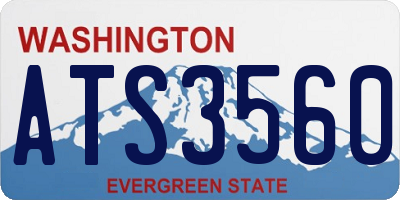 WA license plate ATS3560
