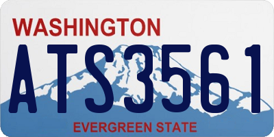 WA license plate ATS3561