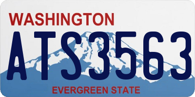 WA license plate ATS3563