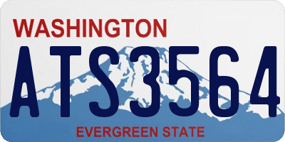 WA license plate ATS3564