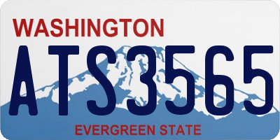 WA license plate ATS3565
