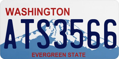WA license plate ATS3566