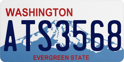 WA license plate ATS3568