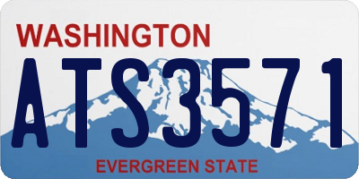 WA license plate ATS3571