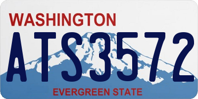 WA license plate ATS3572