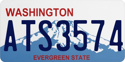 WA license plate ATS3574