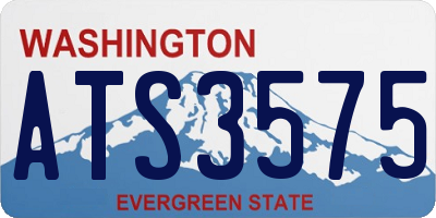 WA license plate ATS3575