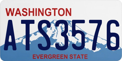 WA license plate ATS3576