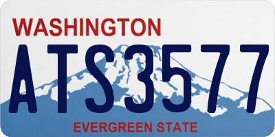 WA license plate ATS3577