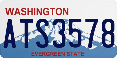 WA license plate ATS3578