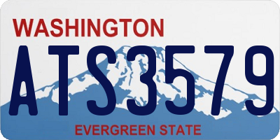 WA license plate ATS3579