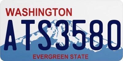 WA license plate ATS3580