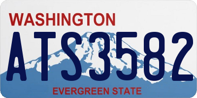 WA license plate ATS3582
