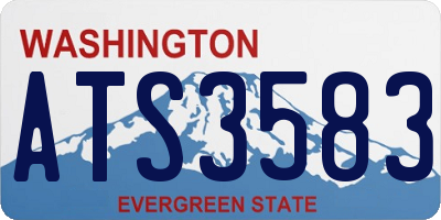 WA license plate ATS3583