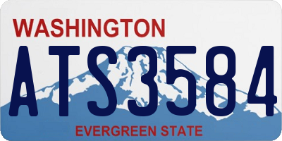 WA license plate ATS3584