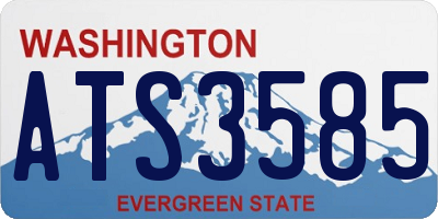 WA license plate ATS3585