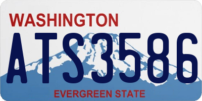 WA license plate ATS3586
